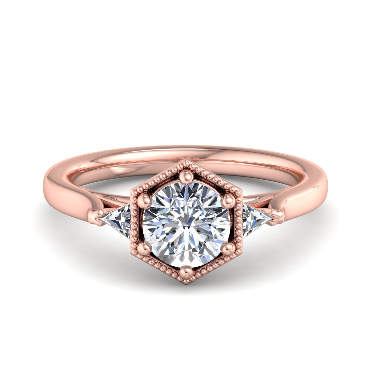 Quinn Three-Stone Engagement Ring